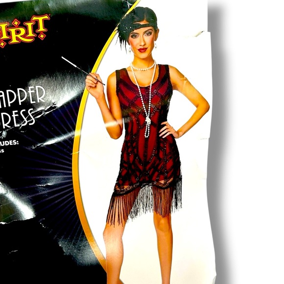 Flapper Dress Halloween Adult Costume M 8-10 A-27 - Picture 1 of 2